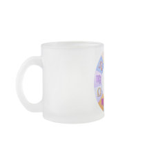 Zodiac Aqua Ring Frosted Glass Mug