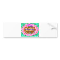 Zodiac AQUARIUS Goodluck BirthStar Symbol Bumper Sticker