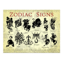 Zodiac (Astrological) signs Post Card