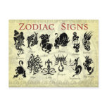 Zodiac (Astrological) signs postcards
