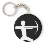 Zodiac astrology sagittarius silhouette keychains