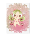 Zodiac balance libra cartes postales
