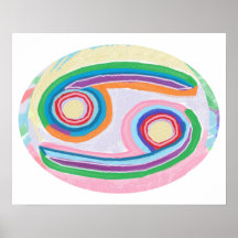 Zodiac CANCER birthstar - Sixtynine Half Apple Print
