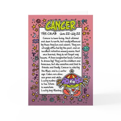 Zodiac - Cancer Fun Facts Cards by cfkaatje