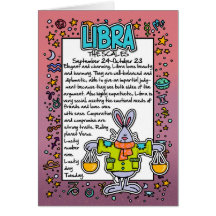 Zodiac - Libra Fun Facts Card