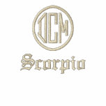 Zodiac Monogram Initials Embroidered Ladies Tee embroidered shirts