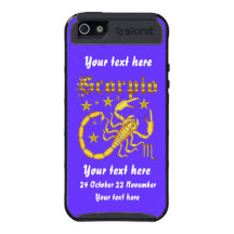 Zodiac Scorpio-Design-1 View Below Hints Cover For iPhone 5