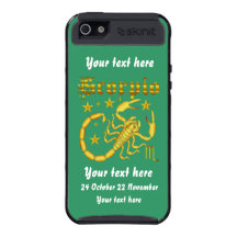 Zodiac Scorpio-Design-1 View Below Hints Cover For iPhone 5