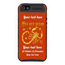 Zodiac Scorpio-Design-1 View Below Hints Cover For iPhone 5