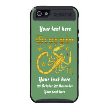 Zodiac Scorpio-Design-1 View Below Hints Covers For iPhone 5
