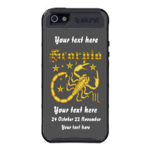 Zodiac Scorpio-Design-1 View Below Hints Case For iPhone 5