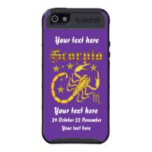 Zodiac Scorpio-Design-1 View Below Hints iPhone 5 Case