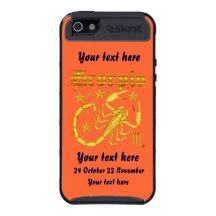 Zodiac Scorpio-Design-1 View Below Hints Case For iPhone 5