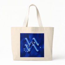 Zodiac sign Aquarius Canvas Bag