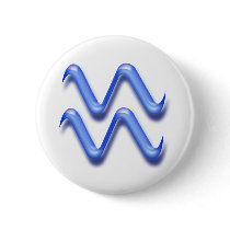 Zodiac sign Aquarius Pinback Button