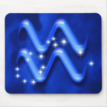Zodiac sign Aquarius Mouse Pads