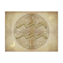 Zodiac Sign Aquarius Postcard