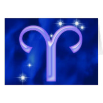 Zodiac sign Aries Card