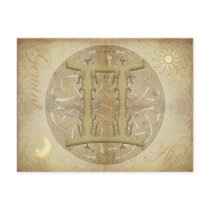 Zodiac Sign Gemini Postcard
