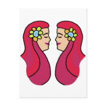 Zodiac sign Gemini Post Cards