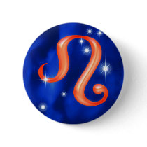 Zodiac sign Leo Pinback Button