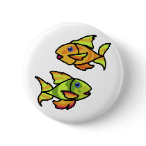 Zodiac sign Pisces Buttons