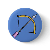 Zodiac sign Sagittarius Button