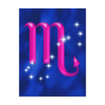 Zodiac sign Scorpio Postcard