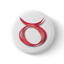 Zodiac sign Taurus Button