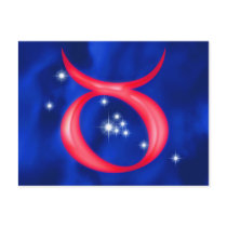 Zodiac sign Taurus Post Card
