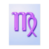 Zodiac sign Virgo Post Cards