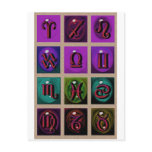ZODIAC TILES postcards