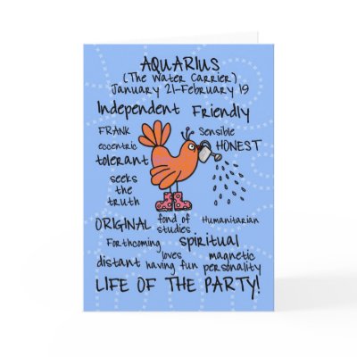 zodiac word cards - aquarius by cfkaatje