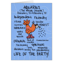 zodiac word cards - aquarius