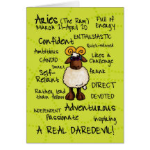 zodiac word cards - aries