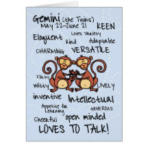 zodiac word cards - gemini