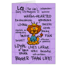 zodiac word cards - leo