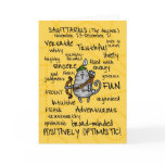 zodiac word cards - sagittarius