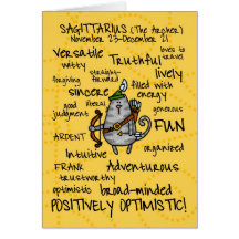 zodiac word cards - sagittarius