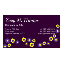 Zoey in Flores Purple business cards