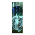 Zohara: Art Deco Woman in Aqua & Green Business Card Templates