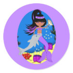 Zola the Purple Mermaid and Dolphin Sticker