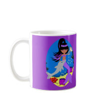 Zola the Purple Mermaid with Dolphin Mug