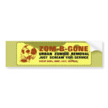 Zom-B-Gone Urban Zombie Removal bumper stickers