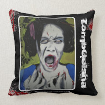 'ZombGeisha' (Throw) American MoJo Pillow