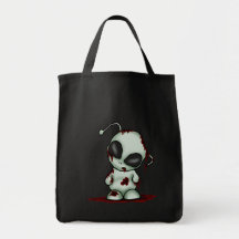 Zombie Alien Tote Tote Bags
