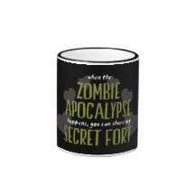 Zombie Apocalypse Fort Coffee Mugs
