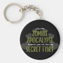 Zombie Apocalypse Fort Key Chain