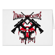 Zombie apocalypse greeting cards