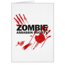 Zombie Assassin Society Greeting Cards